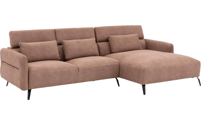 Goossens Hoekbank Aldin met verstelbare arm- en hoofdsteunen