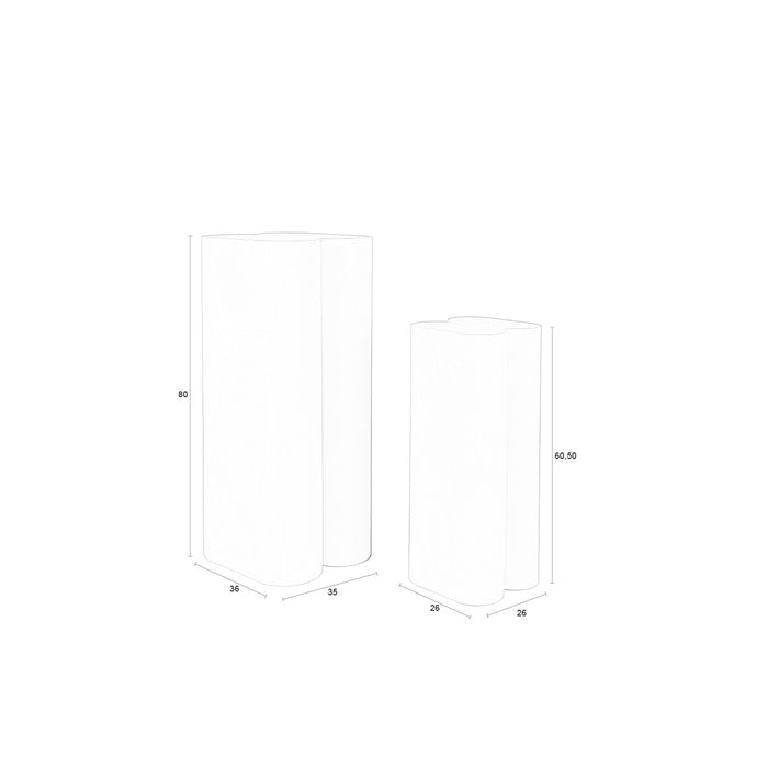 Zuiver  Shape Plantenstandaard - Set van 2 - Beige