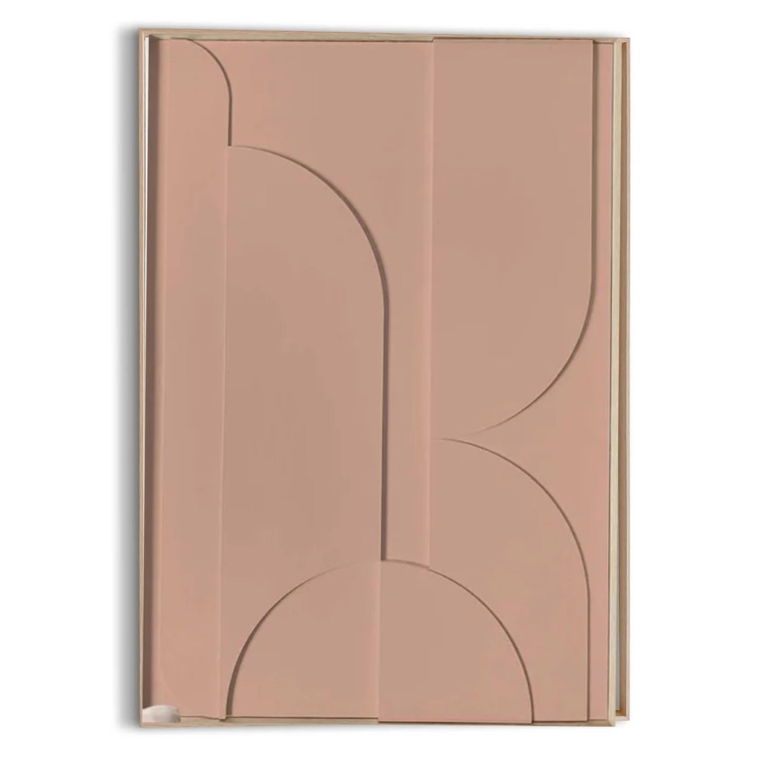 Reinders - Puzzeled Relief Art Schilderij - 70 x 50 cm - Terra Pink