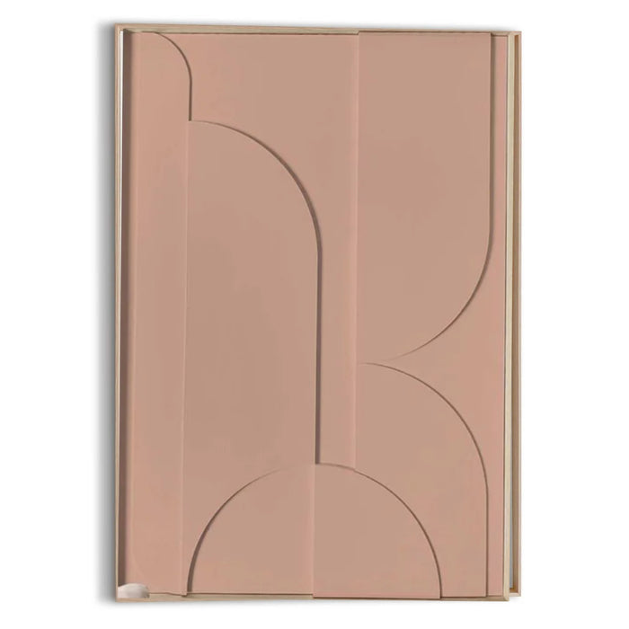 Reinders - Puzzeled Relief Art Schilderij - 70 x 50 cm - Terra Pink