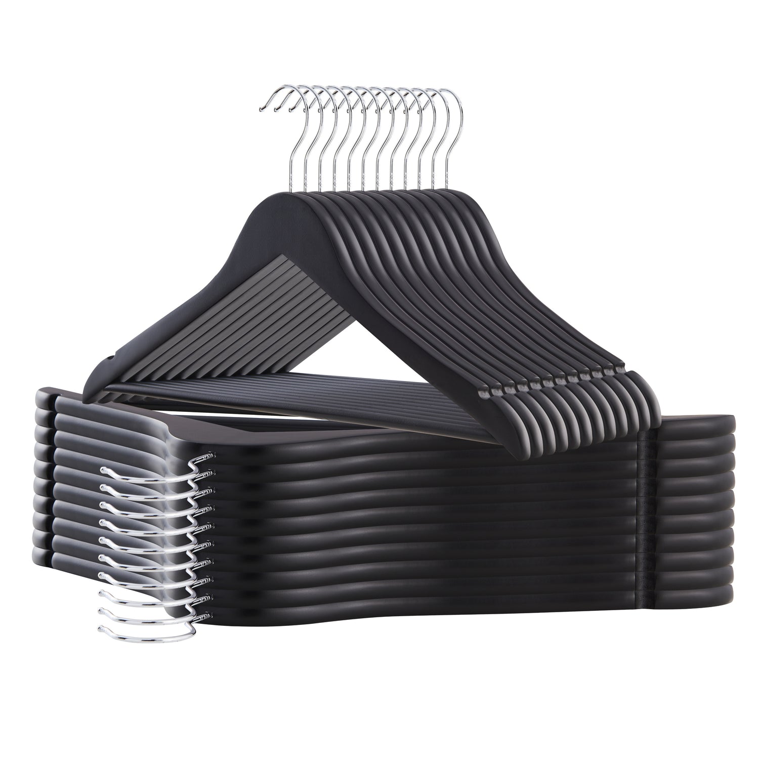 ACAZA Kledinghanger Zwart  - 20 st.