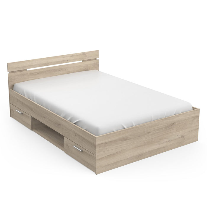 Calicosy - Bed met opbergruimte Michigan - 204 cm - Eikenlook