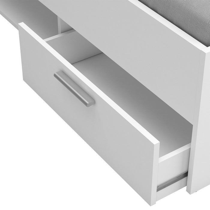 Calicosy - Bed met opbergruimte Michigan - 204 cm - Wit