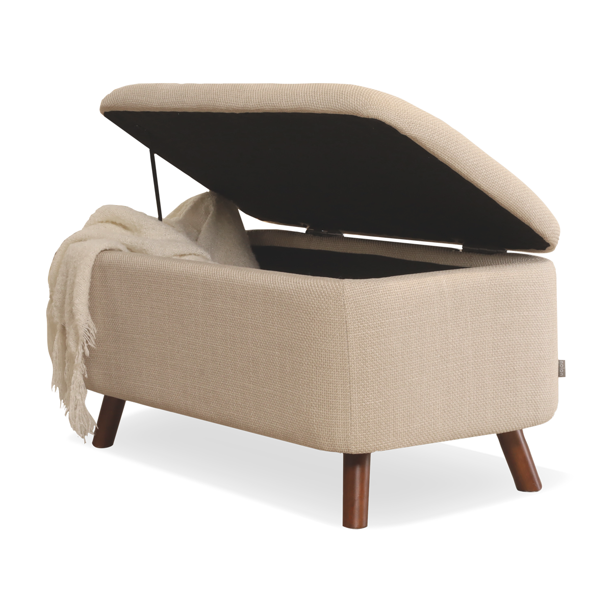 Nolon Julia bankje met opbergruimte beige - 83 x 41 cm