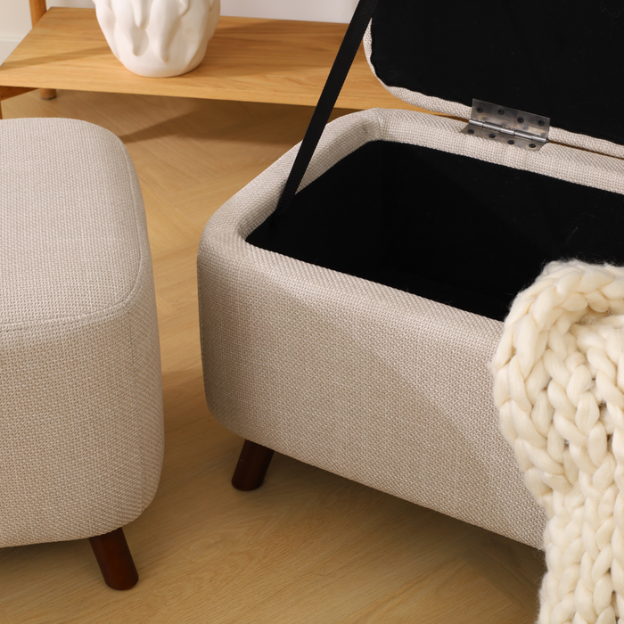 Nolon Julia bankje met opbergruimte beige - 83 x 41 cm