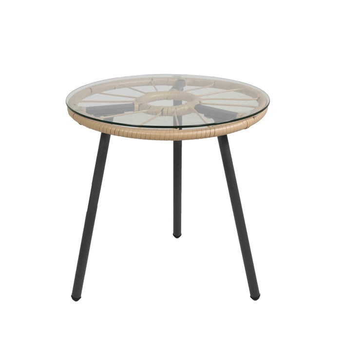 Giga Meubel - Tuinset Rattan - 2 Stoelen & 1 Tafel - Incl. Kussen