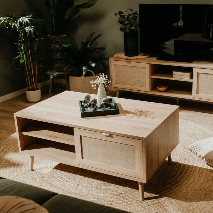 Cstore Salontafel 1 klep 1 nis - L 100 x D 46 x H 60 cm - BALI