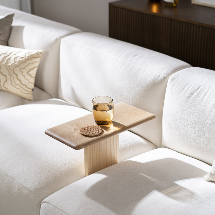 Bronx71 Scandinavische hoekbank Karla chenille off white 6-zits