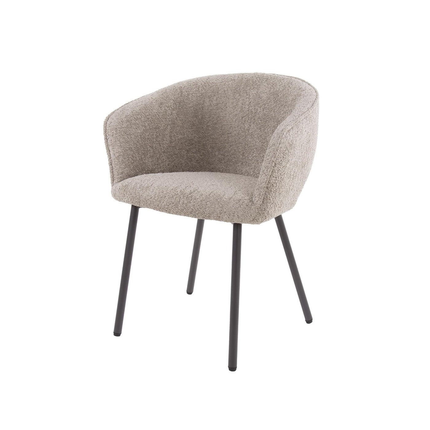 Giga Meubel - Armstoel Bouclé Zand Draaibaar - Zithoogte 49cm