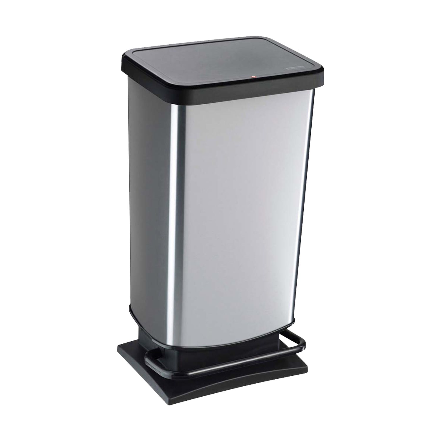 Rotho Paso - Pedaalemmer - 35 x 30 x 68 cm - 40 l - Zilver