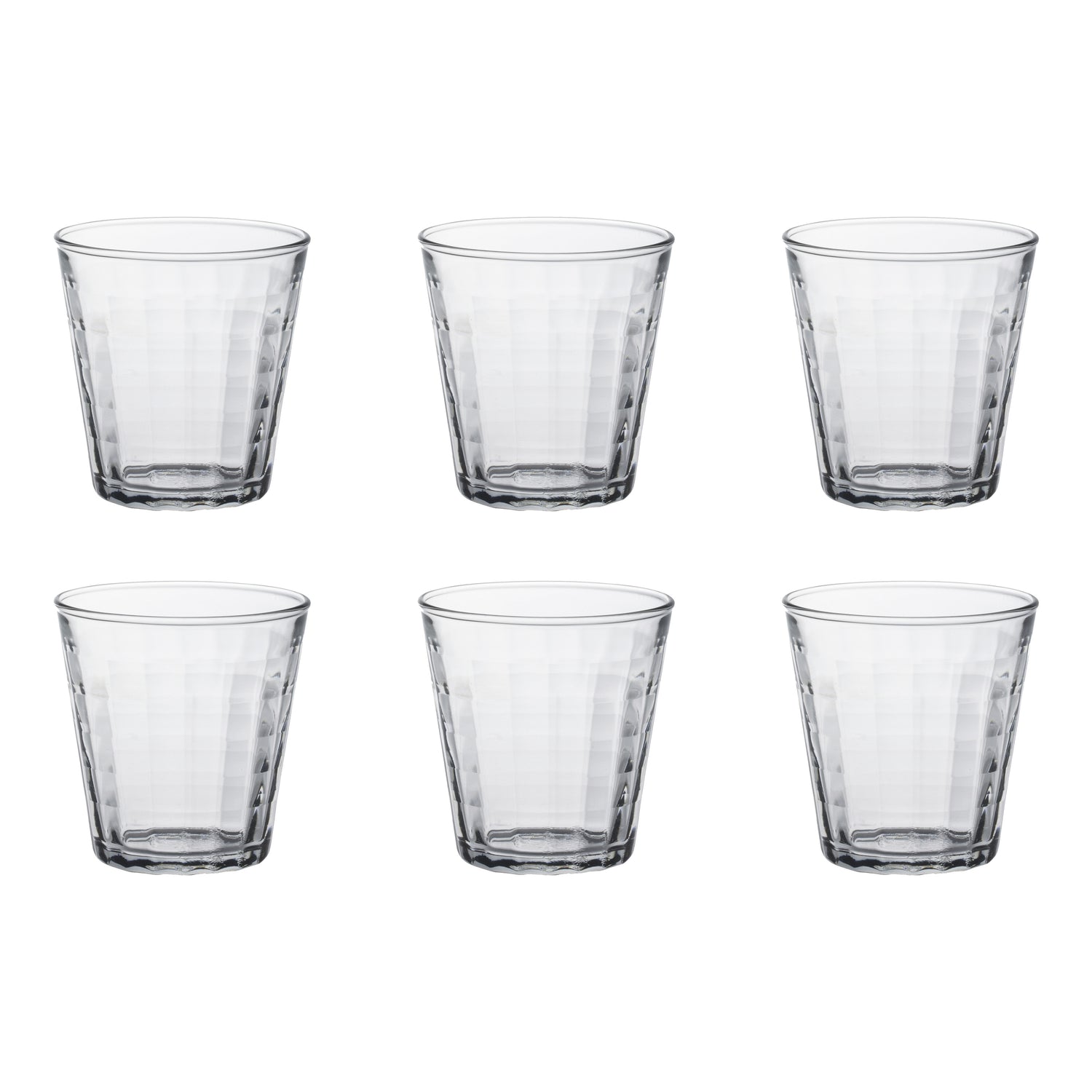 Duralex Prisme Waterglas 22 cl - Gehard glas - 6 stuks