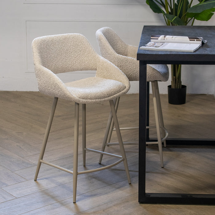 Giga Meubel - Barstoel Stof Beige - Jess