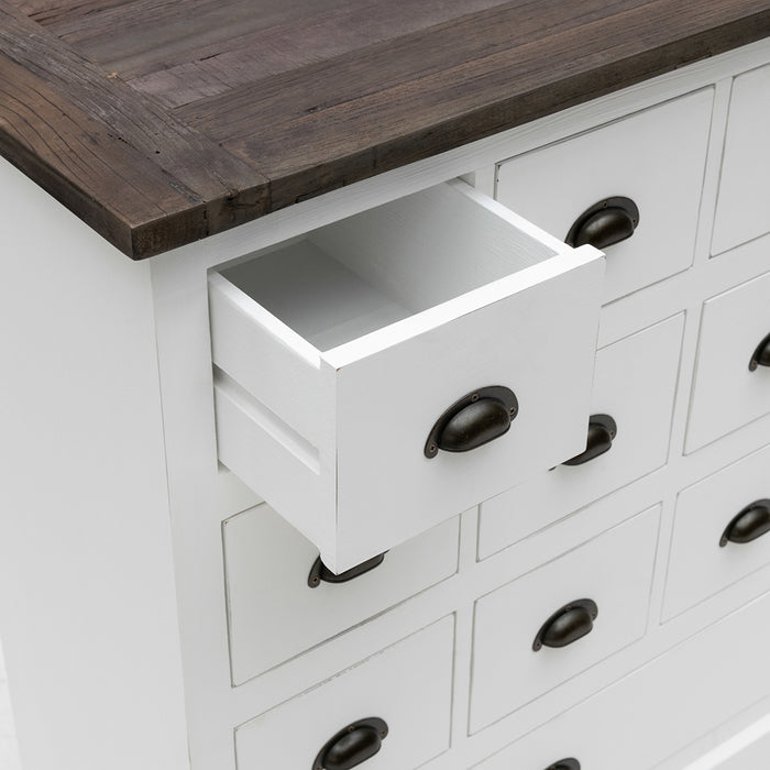 Rivièra Maison - Handgemaakte opbergkast in natuurkleur, van gerecycled elm- en populierenhout, 85x38x100 cm