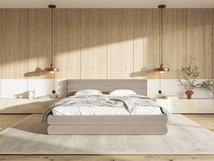 NADUVI Collection Gestoffeerd bed Alvaro chenille 140 x 200 met