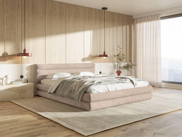 NADUVI Collection Gestoffeerd bed Alvaro chenille 180 x 200 met