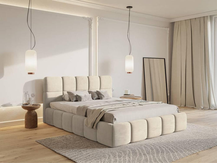 NADUVI Collection Bedframe Chloe velvet 180 x 200 met opbergruimte