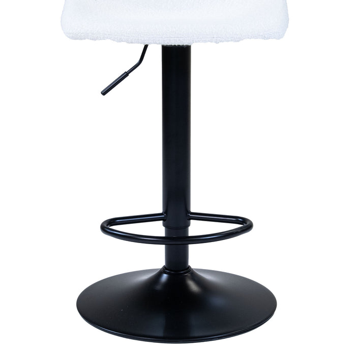 Giga Meubel - Barkruk Beige Bouclé - Hugo - Set van 2