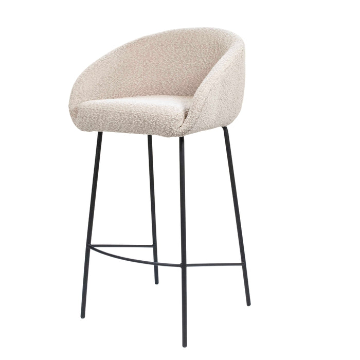 Giga Meubel - Barkruk Taupe - Stof|Textiel - Lova - Set van 2