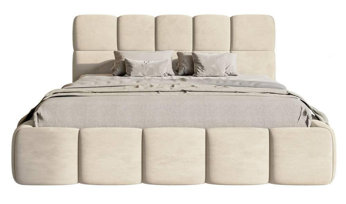 NADUVI Collection Bedframe Chloe velvet 160 x 200 met