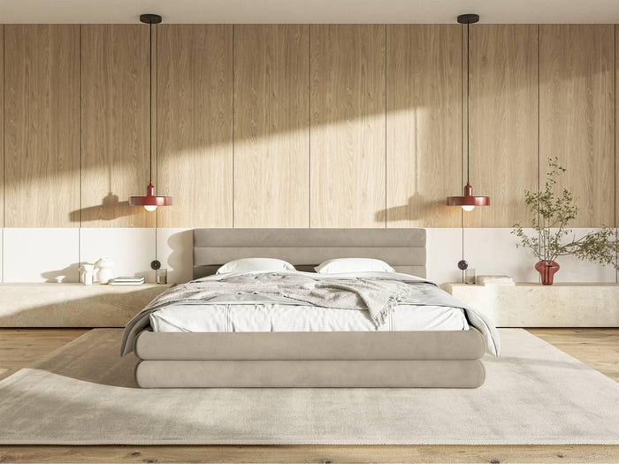 NADUVI Collection Gestoffeerd bed Alvaro chenille 180 x 200 met
