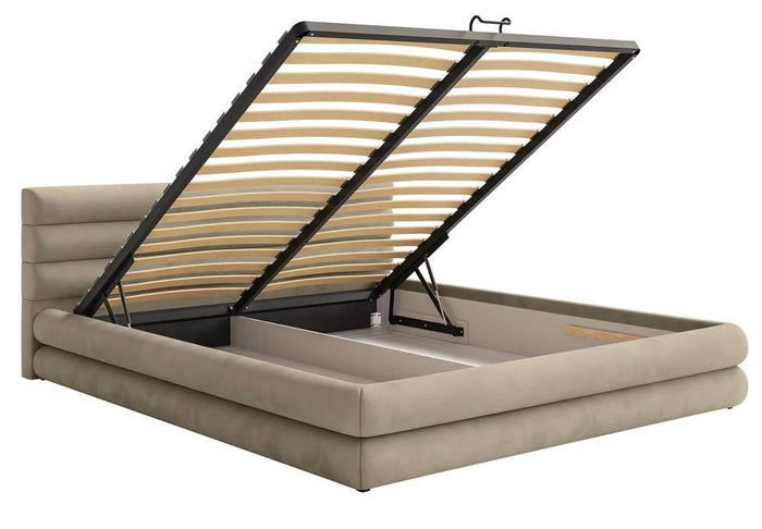 NADUVI Collection Gestoffeerd bed Alvaro chenille 180 x 200 met