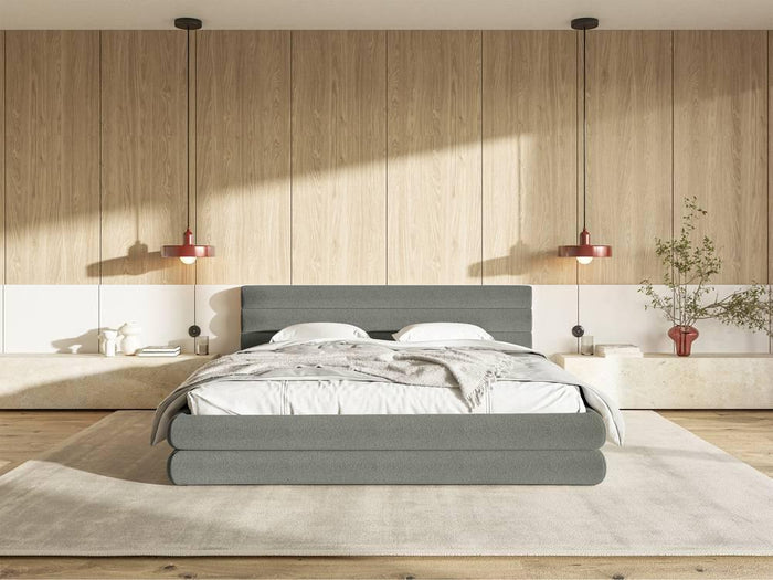 NADUVI Collection Gestoffeerd bed Alvaro chenille 140 x 200 met