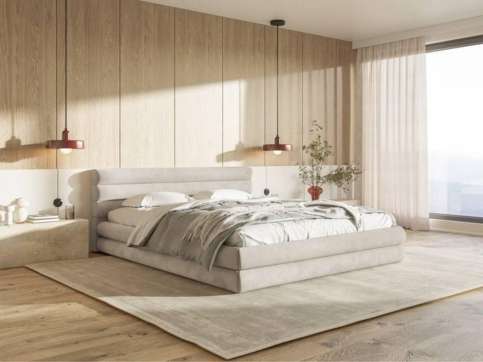 NADUVI Collection Gestoffeerd bed Alvaro chenille 180 x 200 met