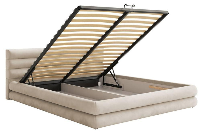 NADUVI Collection Gestoffeerd bed Alvaro chenille 180 x 200 met