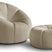 NADUVI Collection Fauteuil met poef Plush