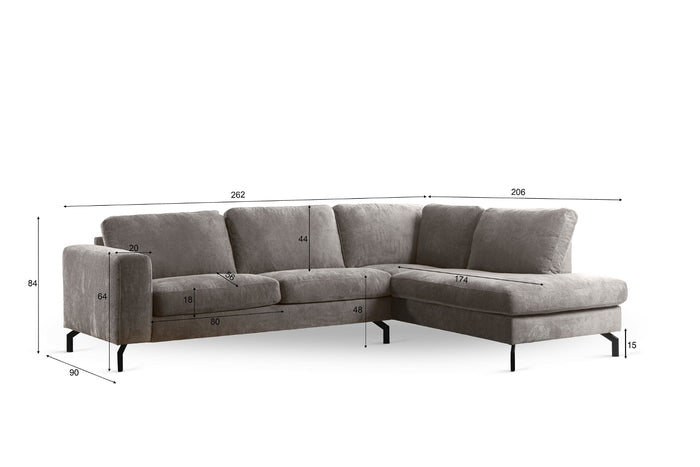 Giga Meubel - 3-Zits Hoekbank Perfect Harmony Champagne Rechts