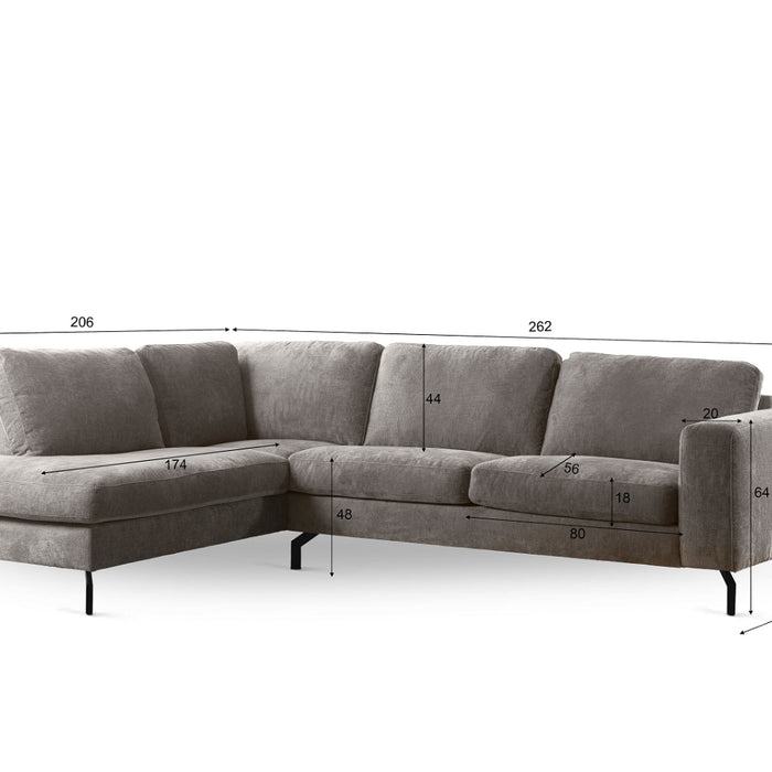 Giga Meubel - 3-Zits Hoekbank Perfect Harmony Champagne Links