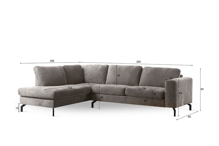 Giga Meubel - 3-Zits Hoekbank Perfect Harmony Champagne Links