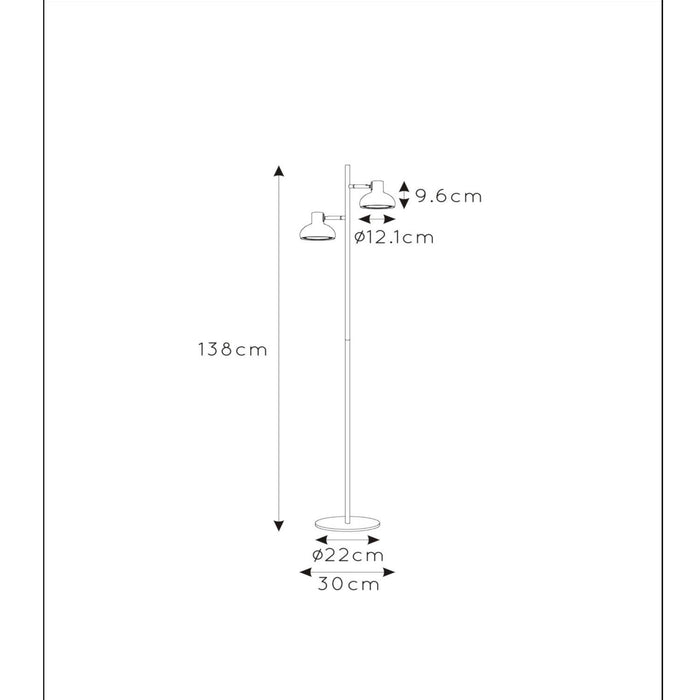 Lucide SENSAS Vloerlamp - Zwart
