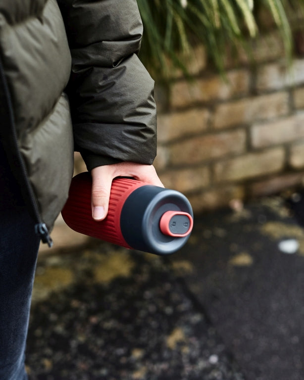 Black+Blum Glazen Reisbeker - 340ml - Rood