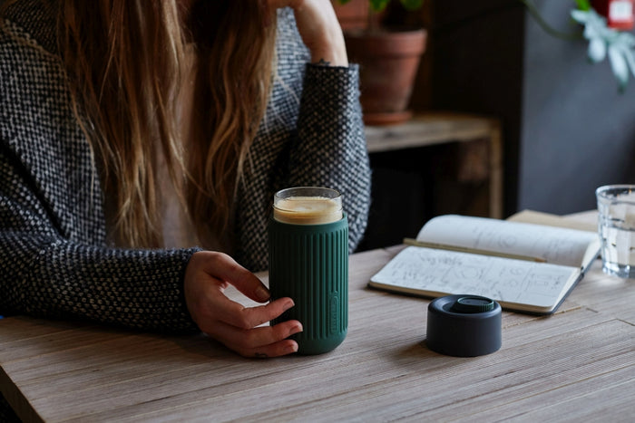 Black+Blum Glazen Reisbeker - 340ml - Groen