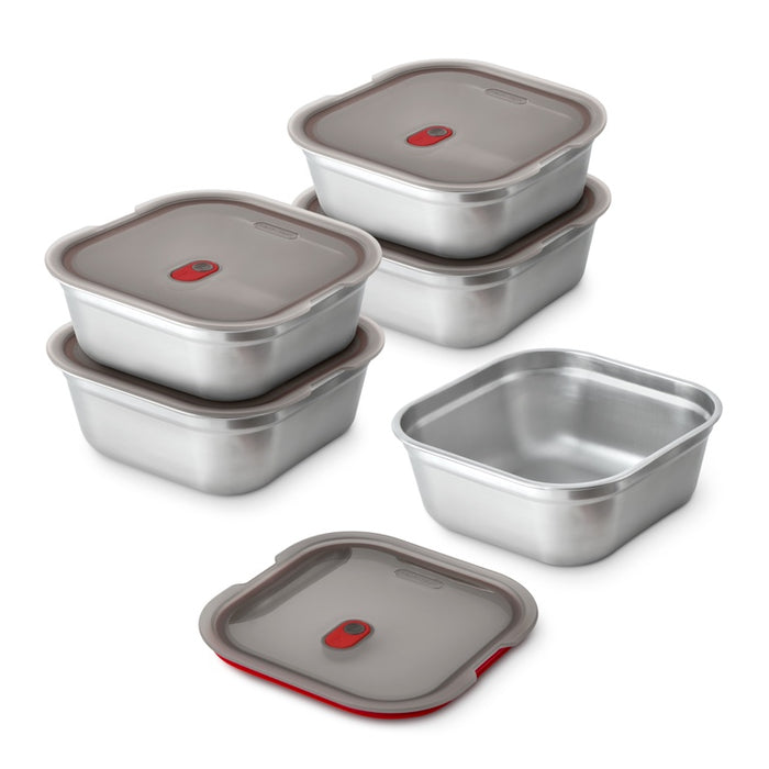 Black+Blum RVS Lunchbox - Geschikt voor Magnetron - Vierkant - 1.4 Ltr