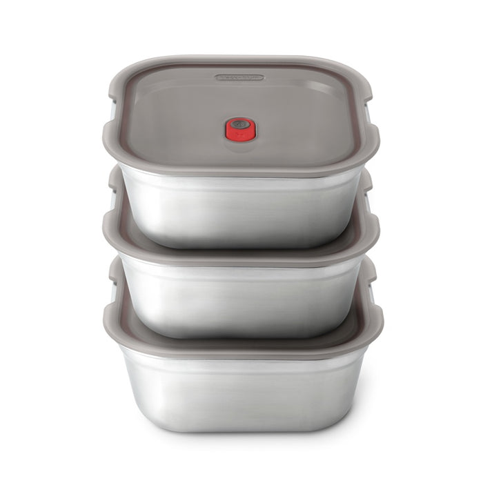 Black+Blum RVS Lunchbox - Geschikt voor Magnetron - Vierkant - 1.4 Ltr