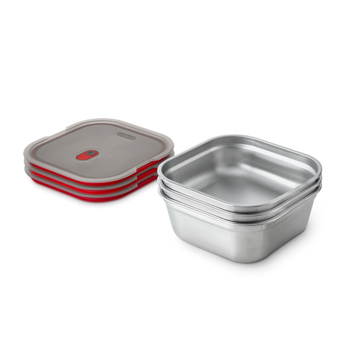 Black+Blum RVS Lunchbox - Geschikt voor Magnetron - Vierkant - 1.4 Ltr