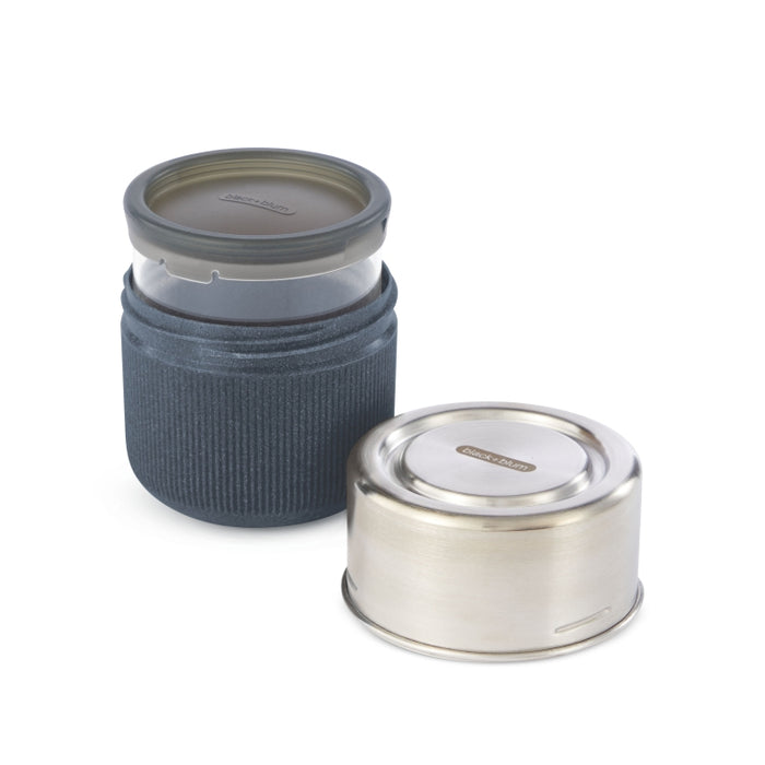 Black+Blum Glazen Lunchbox - Pot - 450ml - Grijs
