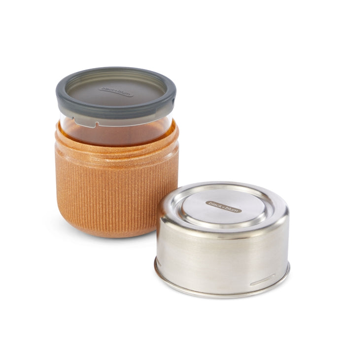 Black+Blum Glazen Lunchbox - Pot - 450ml - Bruin