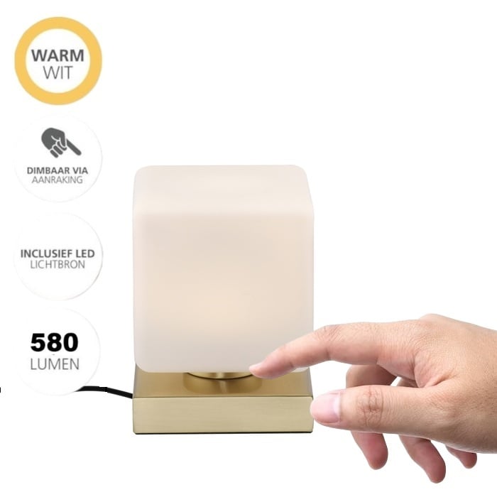 Paul Neuhaus Tafellamp Dadoa  Mat Messing 5Watt incl. 3-Step