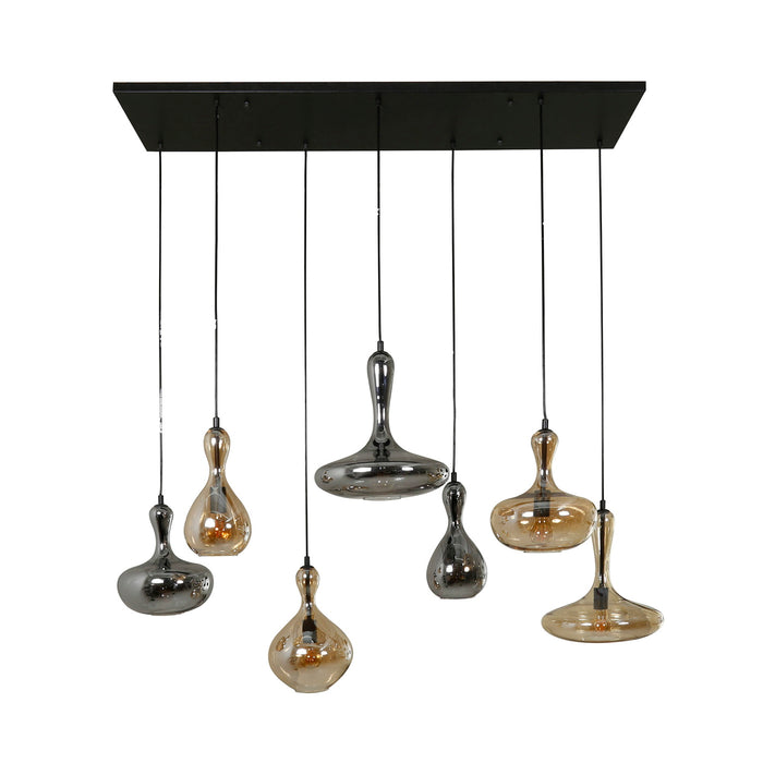 Giga Meubel - Hanglamp 4+3 Karaf Artic Zwart