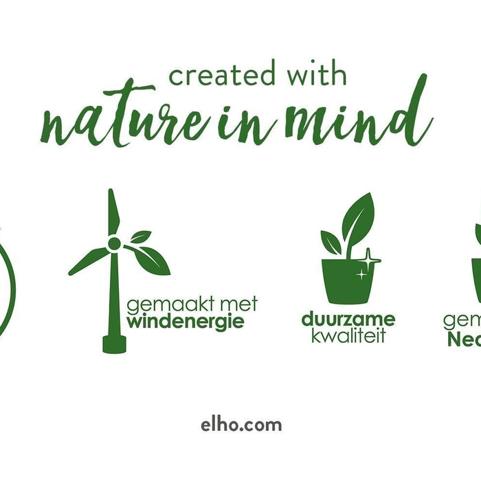 Elho Eden 25 - Linnen wit - L 26 x B  x H 23 cm - Binnen en Buiten - 100% gerecycled