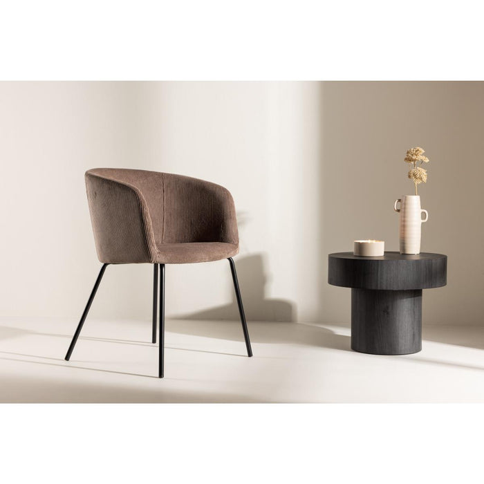 Svea - Tiro eetkamerstoel - ribstof - bruin