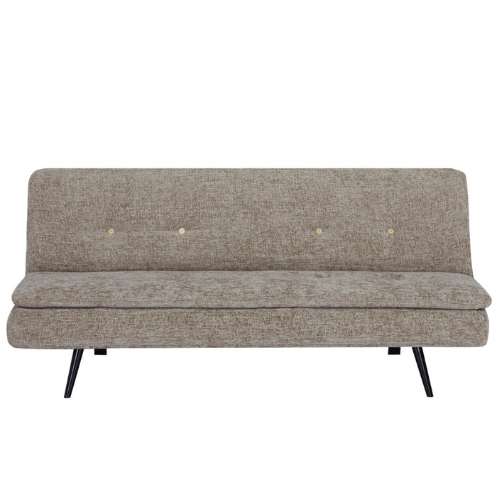 Giga Meubel - Slaapbank Taupe 180cm - Metaal & Stof - Bank Olive