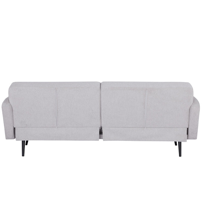 Giga Meubel - Slaapbank Beige 215cm - Metaal & Stof - Bank Sylke