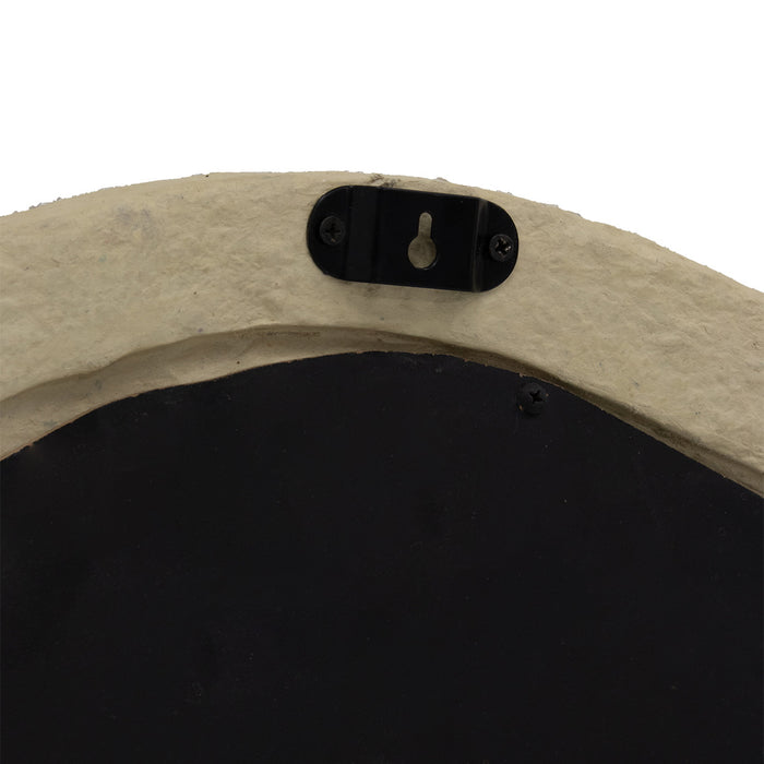 Giga Meubel - Spiegel Rond - Naturel Papier-Maché - 60x4x60cm - Paige