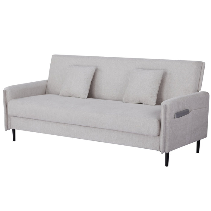 Giga Meubel - Slaapbank Beige 200cm - Incl. Opbergruimte - Bank Torvi