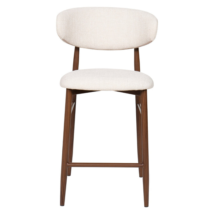 Giga Meubel - Barkruk Beige - Stof|Metaal - Alexia - Set van 2