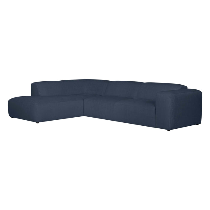 by fonQ Wonder 5-zits Hoekbank Links - Open Eind - Rib - Navy